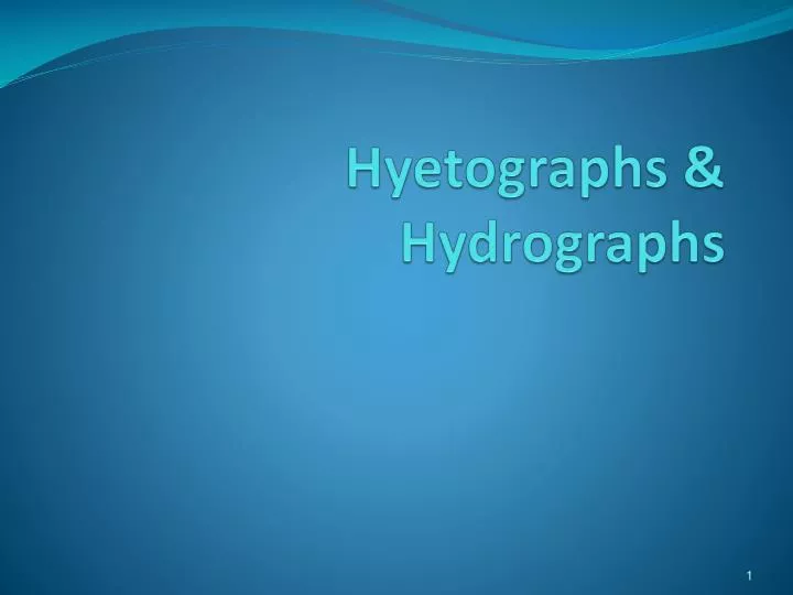 hyetographs hydrographs
