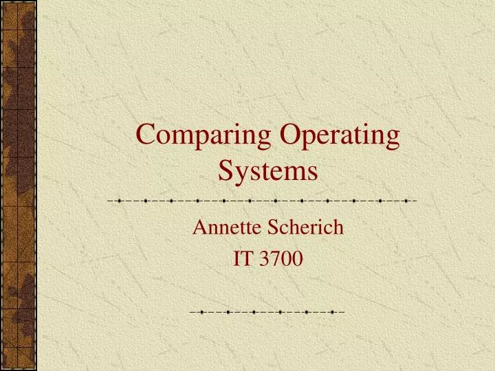 comparing operating systems