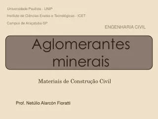 Aglomerantes minerais