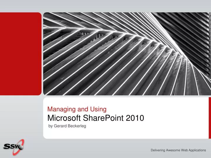 managing and using microsoft sharepoint 2010