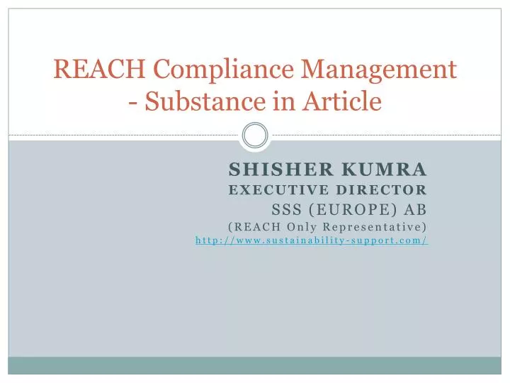 reach compliance management substance in article