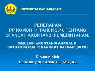 Disusun oleh: Dr . Nunuy Nur Afiah, SE, MS i , Ak.
