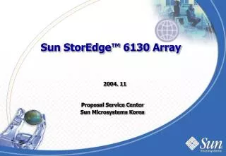 Sun StorEdge™ 6130 Array