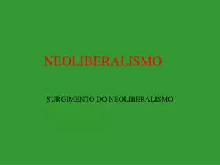 neoliberalismo
