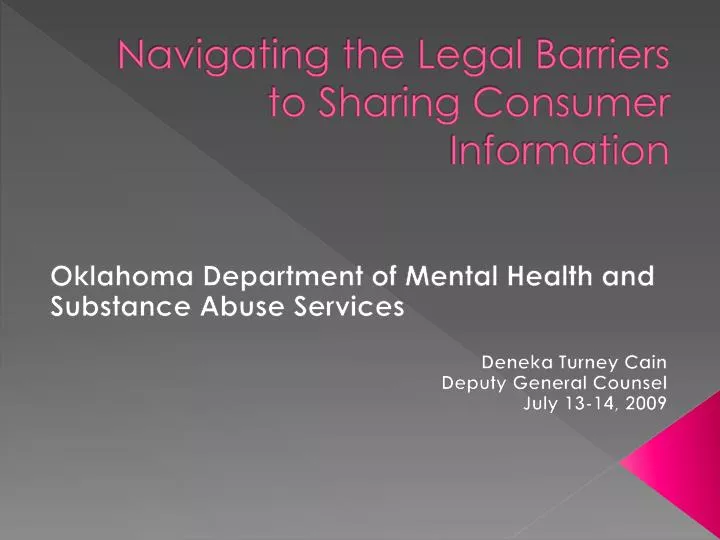 navigating the legal barriers to sharing consumer information