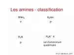 Les amines - classification - slide 1