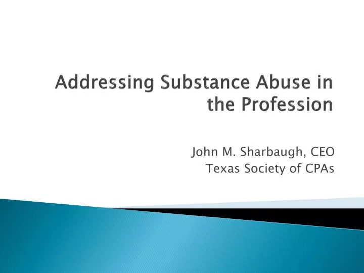 addressing substance abuse in the profession