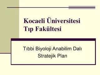 kocaeli niversitesi t p fak ltesi
