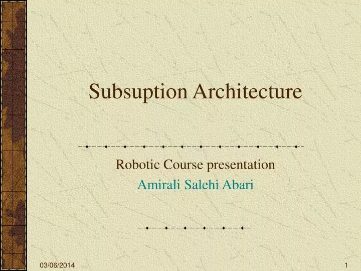 subsuption architecture