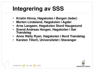 Integrering av SSS