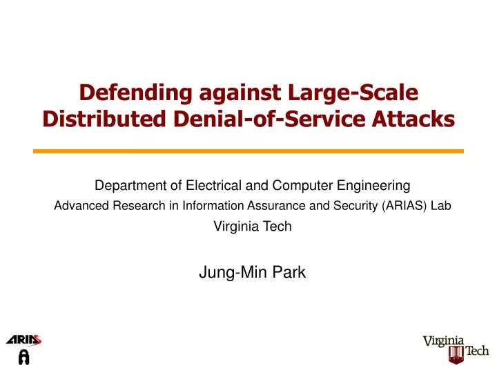 defending against large scale distributed denial of service attacks