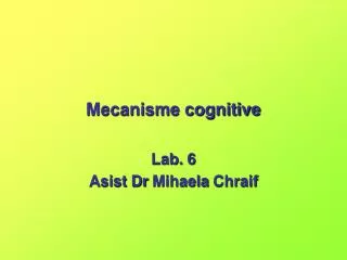 mecanisme cognitive