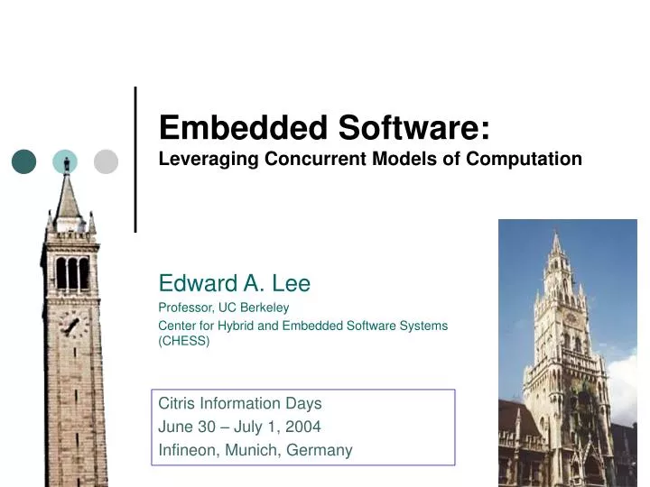 embedded software leveraging concurrent models of computation