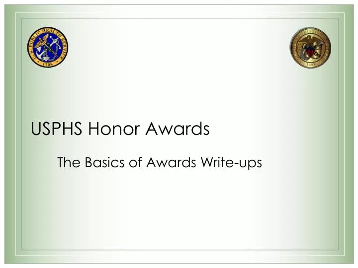 usphs honor awards