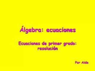lgebra ecuaciones