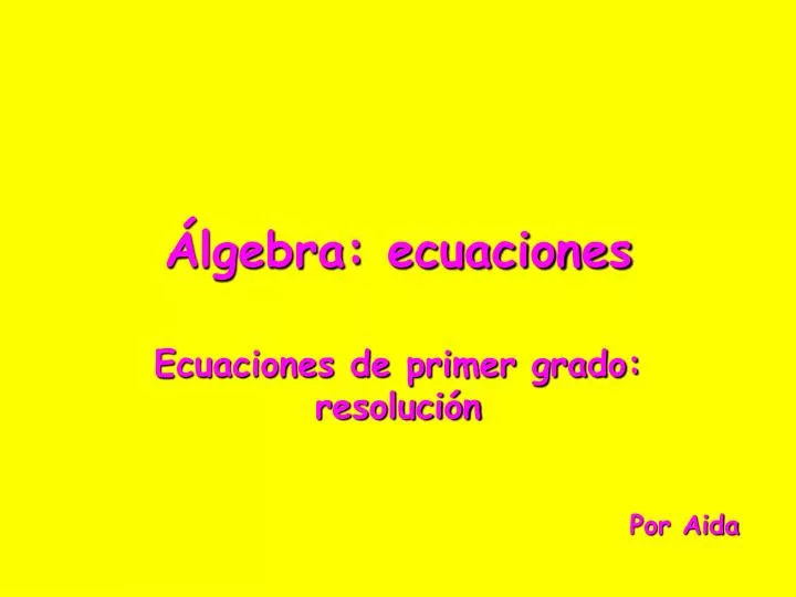 lgebra ecuaciones