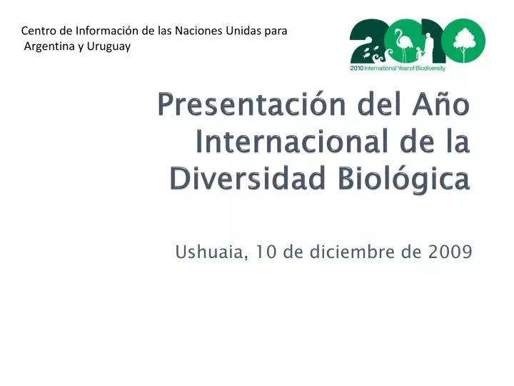 presentaci n del a o internacional de la diversidad biol gica