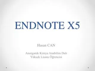 ENDNOTE X5