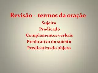 revis o termos da ora o