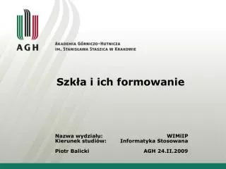szk a i ich formowanie