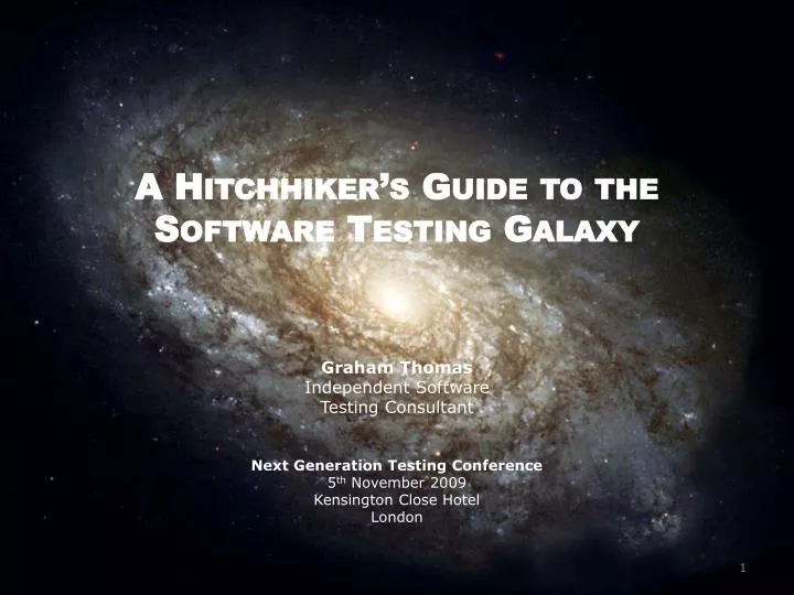 a hitchhiker s guide to the software testing galaxy