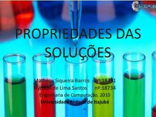 propriedades das solu es