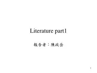 Literature part1