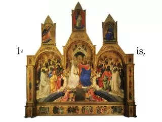 Lorenzo Monaco, Couronnement de la Vierge , 1411-1414, détrempe sur bois, 450 x 350 cm, Florence, Galleria degli Uffizi