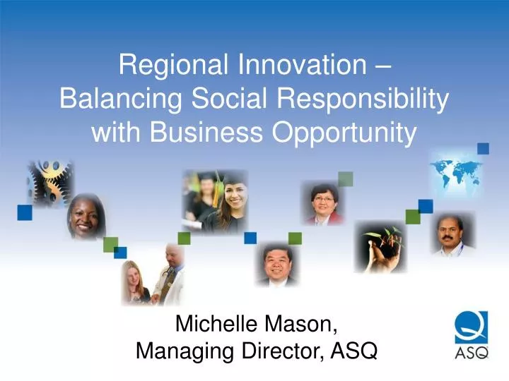 regional innovation balancing social responsibility with business opportunity
