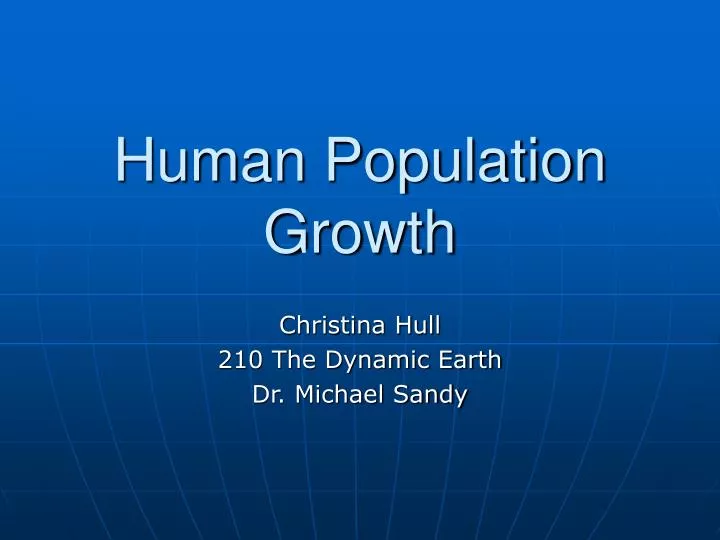 human population growth