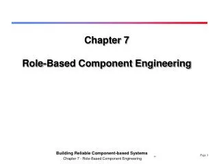 Chapter 7 Role-Based Component Engineering