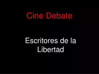 cine debate