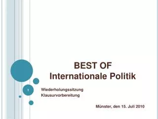 BEST OF Internationale Politik