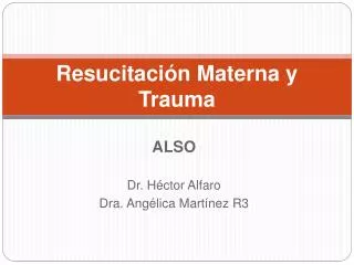 resucitaci n materna y trauma