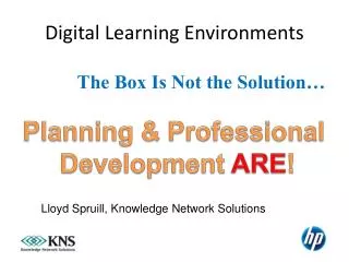 Digital Learning Environments