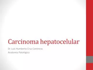 carcinoma hepatocelular