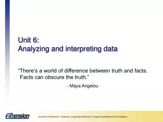 Unit 6: Analyzing and interpreting data