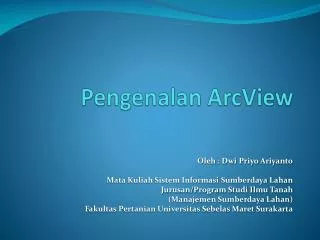 pengenalan arcview