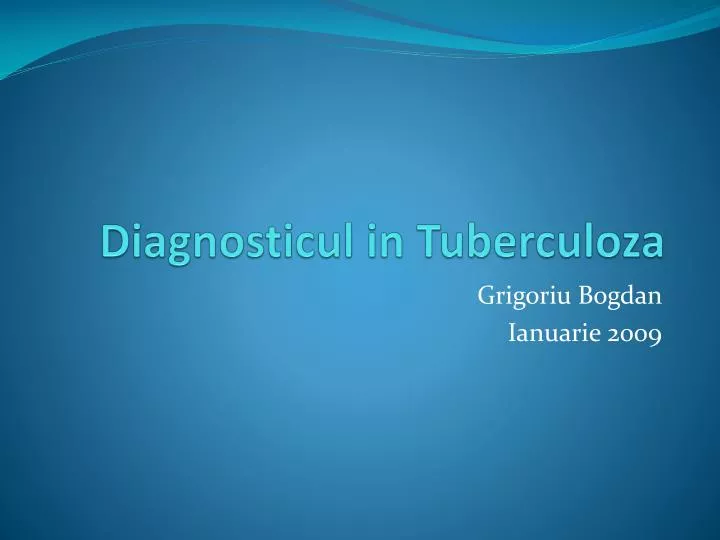 diagnosticul in tuberculoza