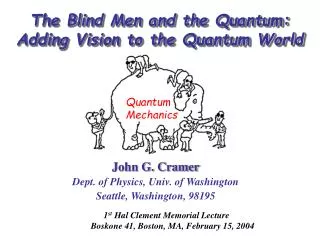 The Blind Men and the Quantum: Adding Vision to the Quantum World