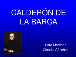 CALDERÓN DE LA BARCA