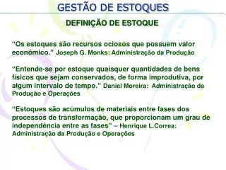 gest o de estoques