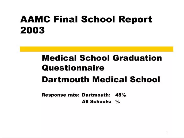 aamc final school report 2003