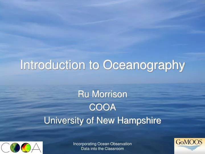 introduction to oceanography