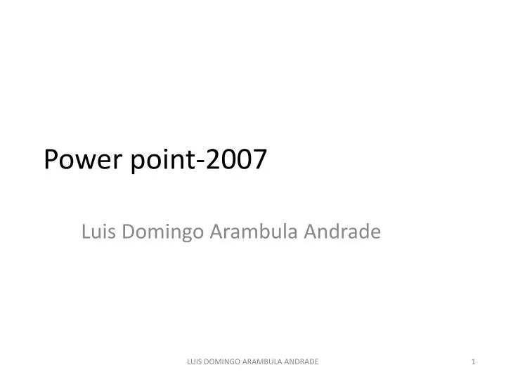 power point 2007