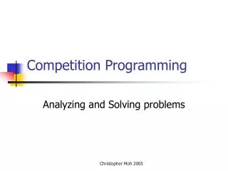 Competition Programming