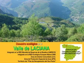 Valle de LACIANA Integrado en la RED Mundial de Reservas de la Biosfera (UNESCO)