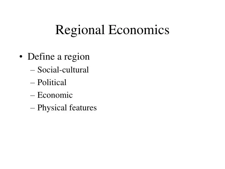 regional economics