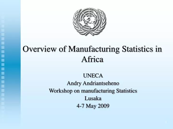 overview of manufacturing statistics in africa