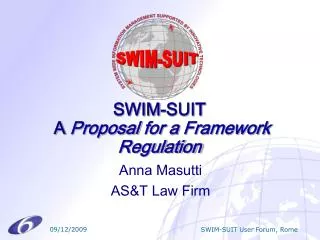 SWIM-SUIT A Proposal for a Framework Regulation